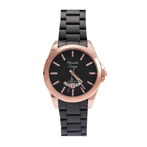 Alexandre Christie AC 8676 Rosegold Black Lady LDBBRBA Alexandre Christie AC 8676 Rosegold Black Lady LDBBRBA